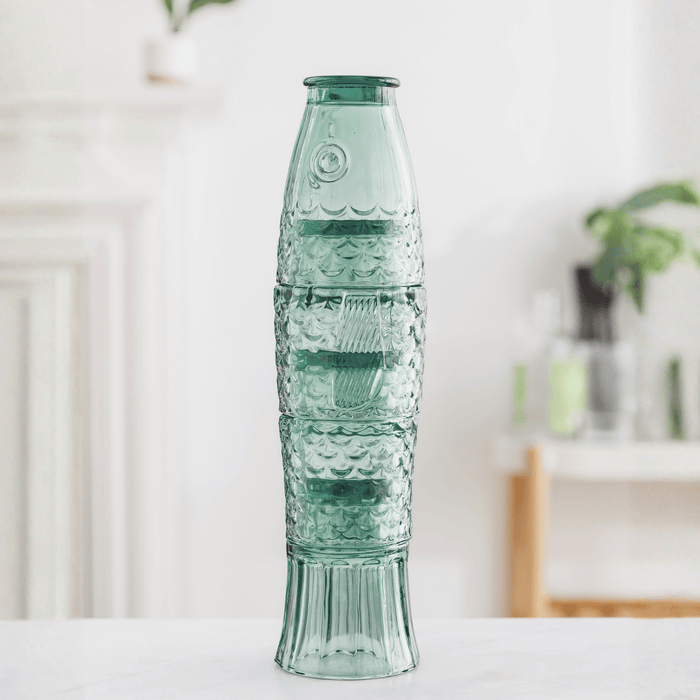 Fish Stacking Drinking Glasses Set | Green