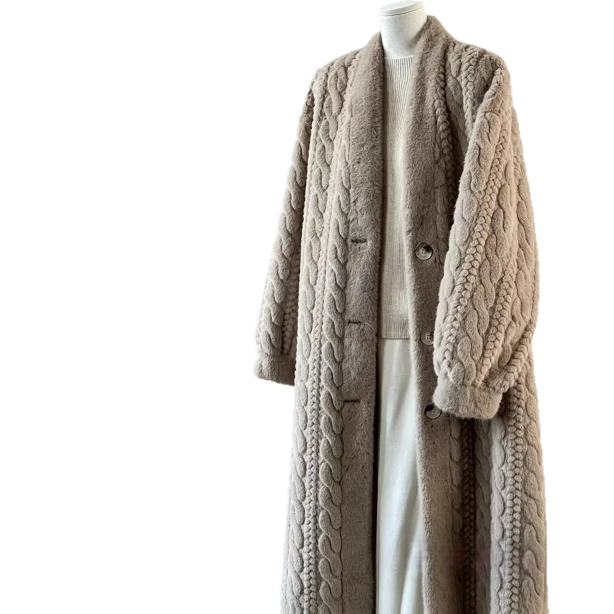 Women's Faux Mink Winter Coat | Thick Warm Overcoat