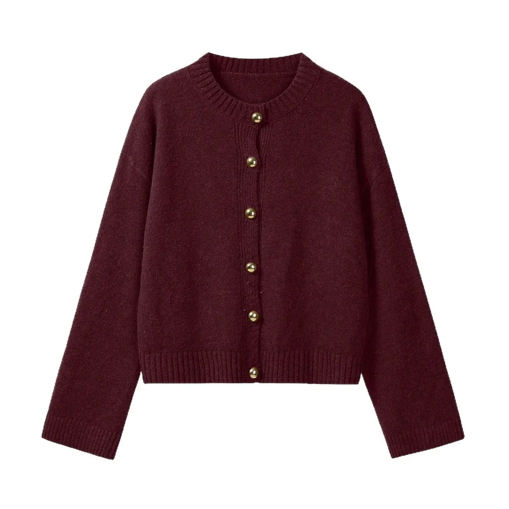 Women's Knit Autumn Cardigan Sweater | Loose Casual Chic