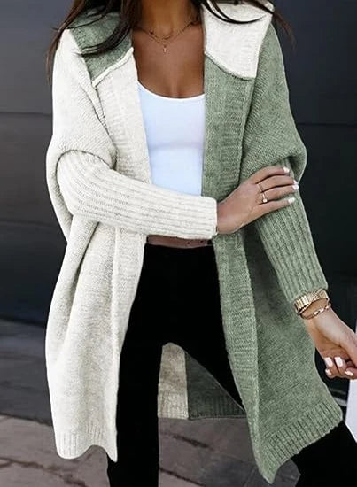 Women's Knit Winter Cardigan | Loose Hooded Sweater