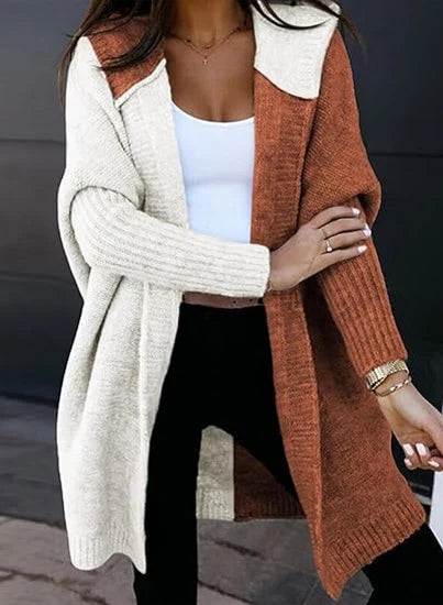 Women's Knit Winter Cardigan | Loose Hooded Sweater