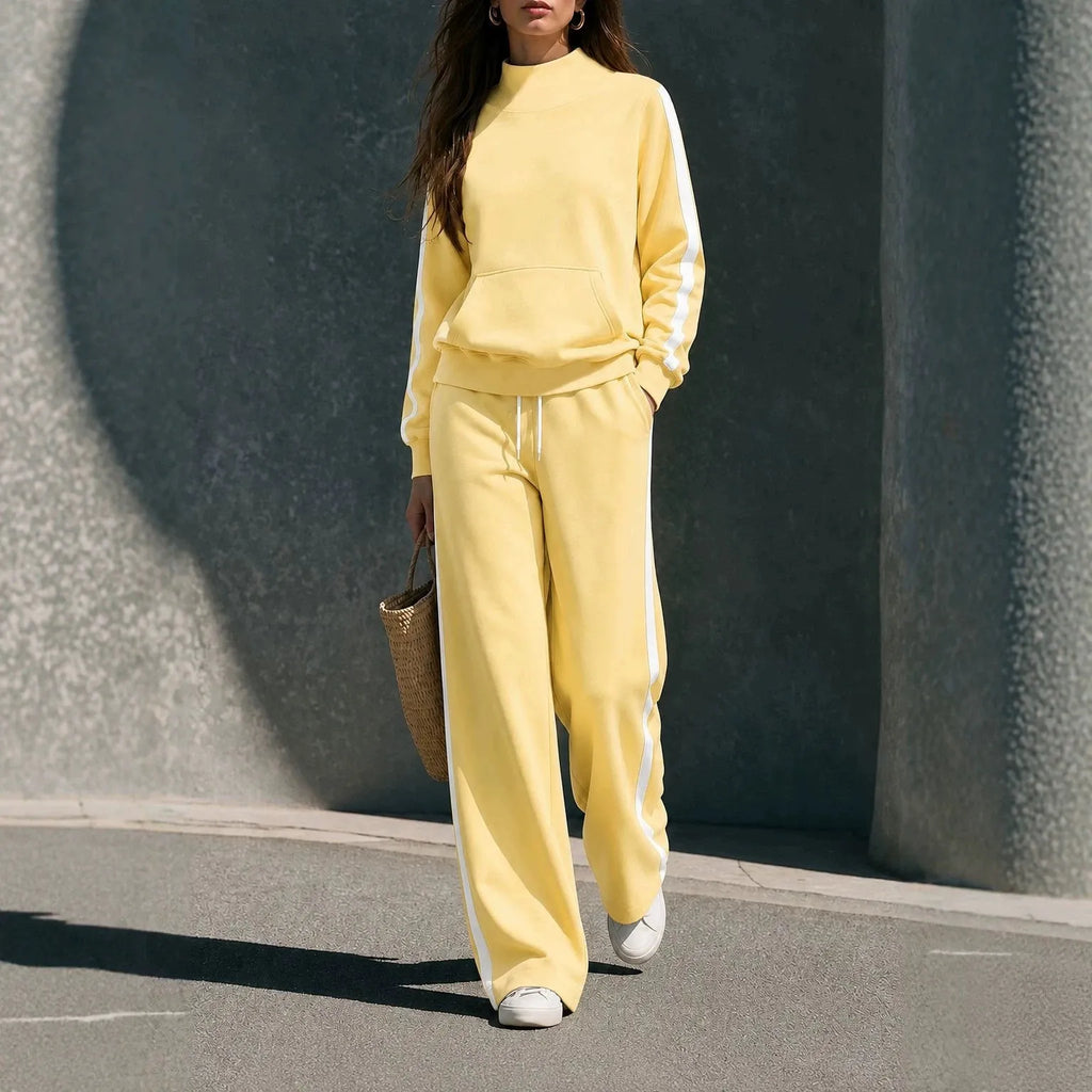 Women's Polyester Sweatsuit Set | Loose Autumn Tracksuit