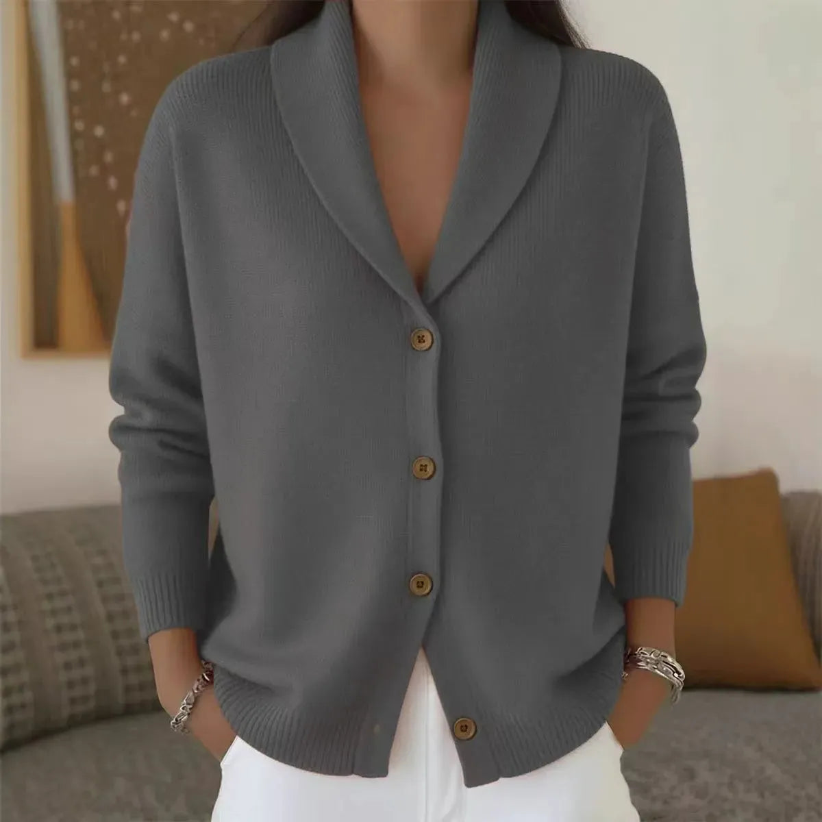 Women's Soft Knit Cardigan Sweater | Casual Long Sleeve Button-Up Top