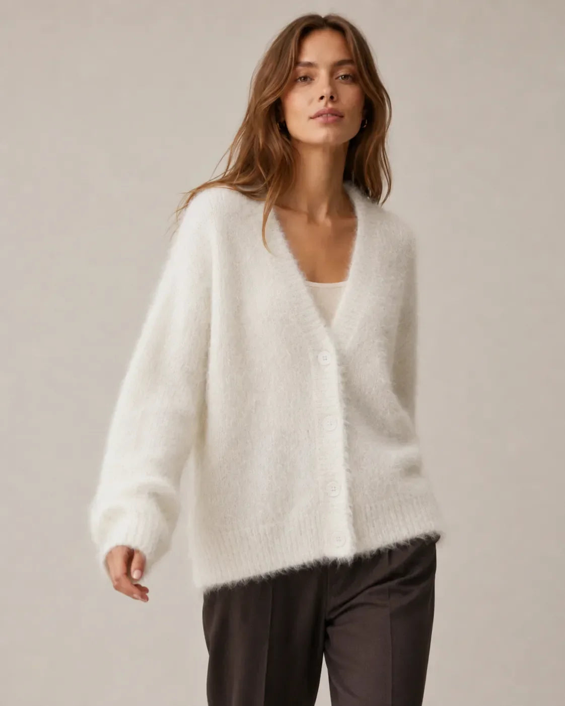 Women's Soft Knit Cardigan Sweater | Relaxed Oversized Button-Up Layer