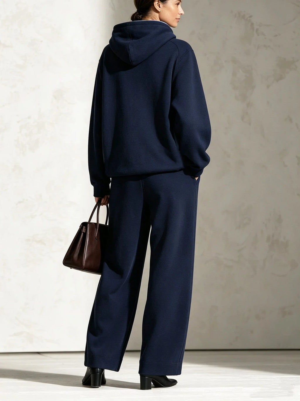 Women's Solid Tracksuit Autumn Set | Casual Loose Sweatshirt Trousers