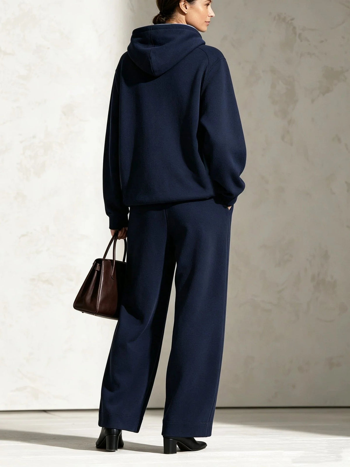 Women's Solid Tracksuit Autumn Set | Casual Loose Sweatshirt Trousers