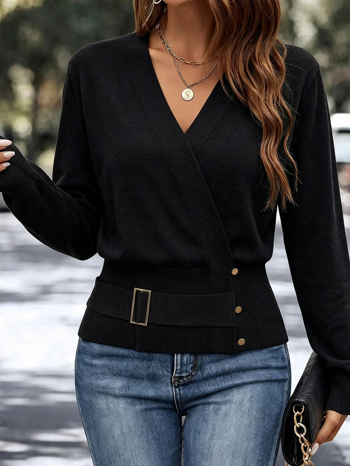 Women's Viscose Autumn Knit Sweater | Casual Loose Long Sleeve Top