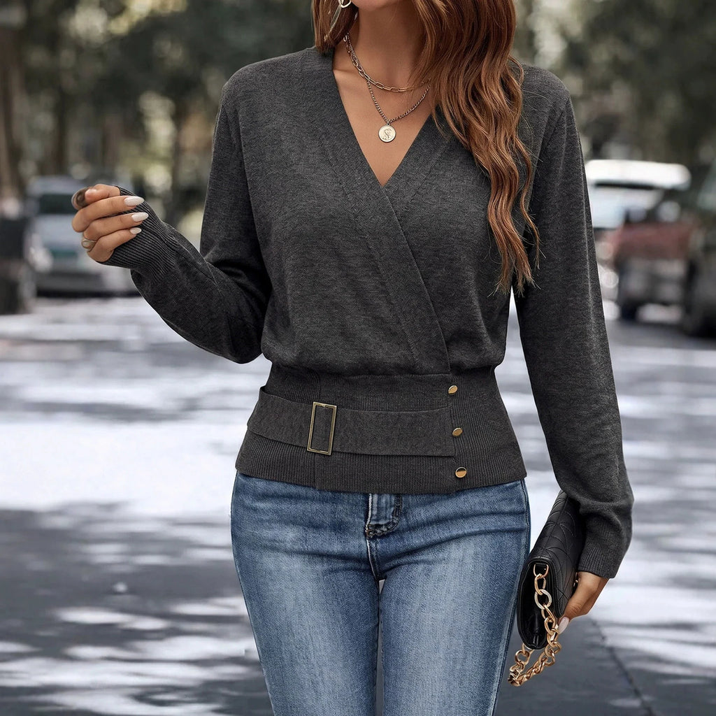 Women's Viscose Autumn Knit Sweater | Casual Loose Long Sleeve Top