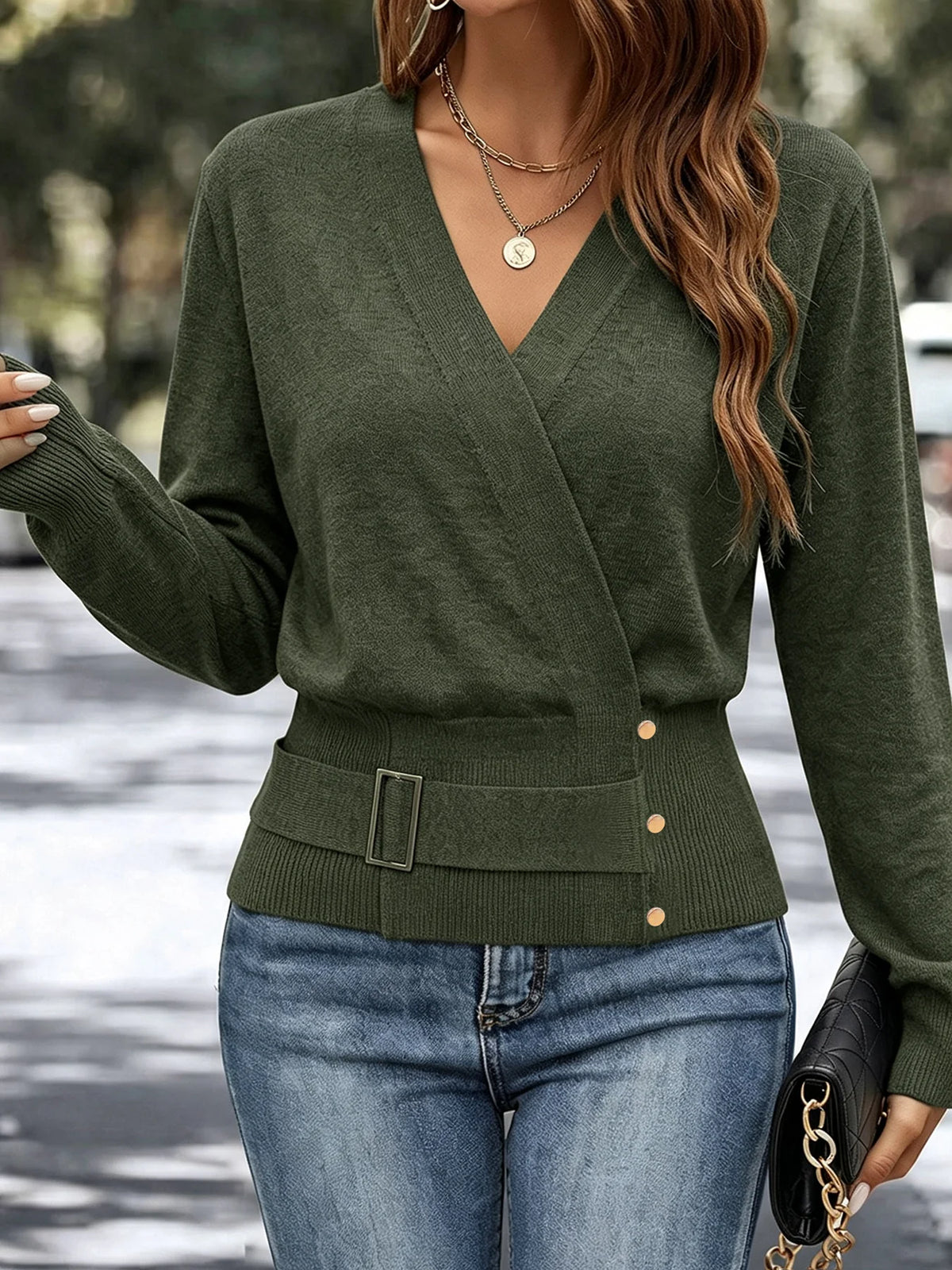 Women's Viscose Autumn Knit Sweater | Casual Loose Long Sleeve Top